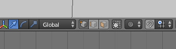 Vertex-, Edge- und Face-Select oberhalb der Timeline