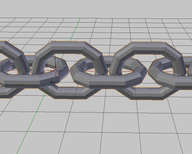 3D-gedruckte Kette aus verbundenen Torus-Gliedern