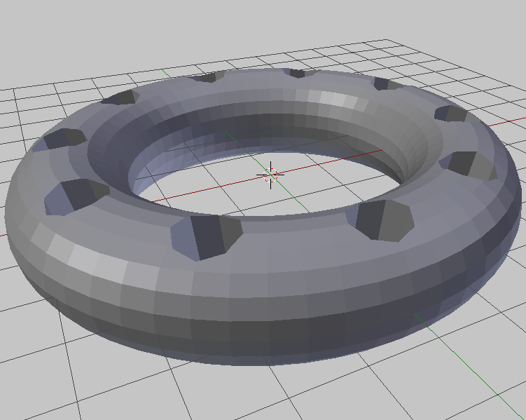 Fertiger 3D-gedruckter Stift-Halter aus Torus und Zylindern