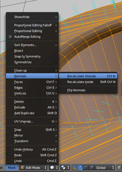 3D-modellierter Türstopper aus einer Bezier-Kurve