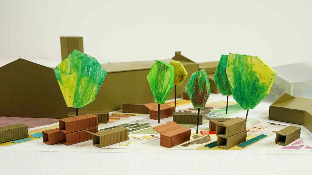 3D-gedruckter Container für ein Architekturmodell