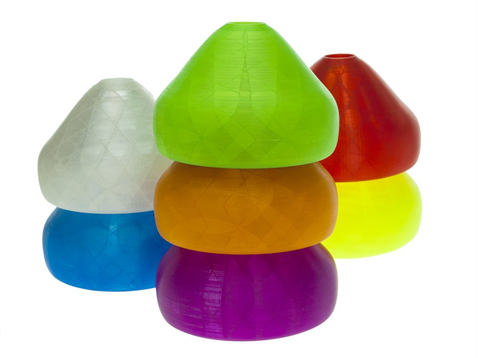 3D-gedruckte Lampen Schlumpf Octet Grün