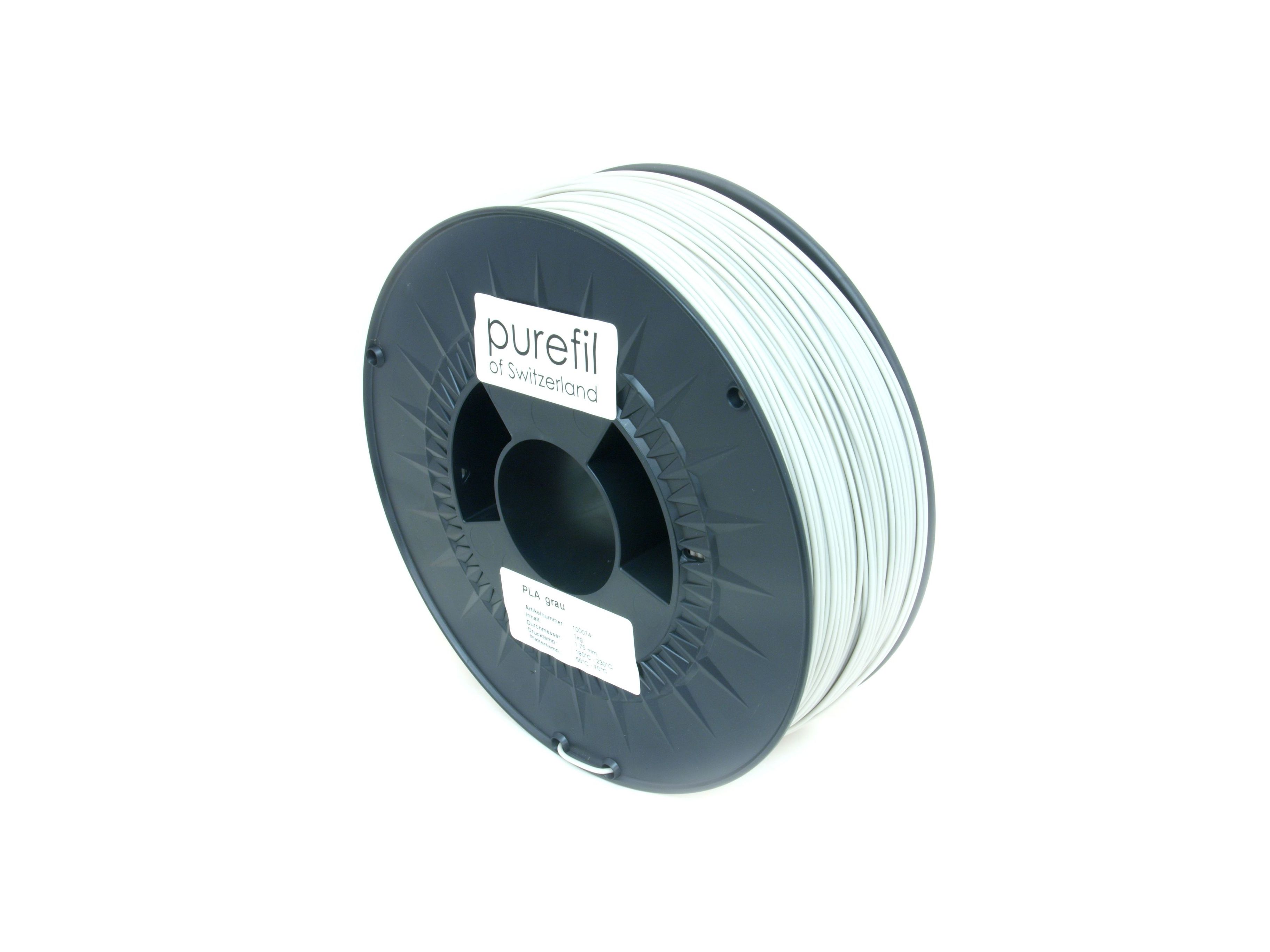 PLA Filament Purefil PLA Grau 1Kg 1.75mm